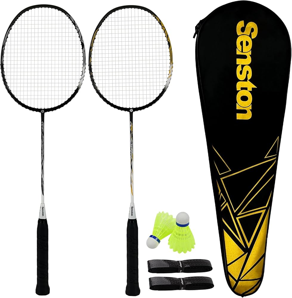 Amazon | Senston 2本組バドミントンラケット、5Uフェザーラケット