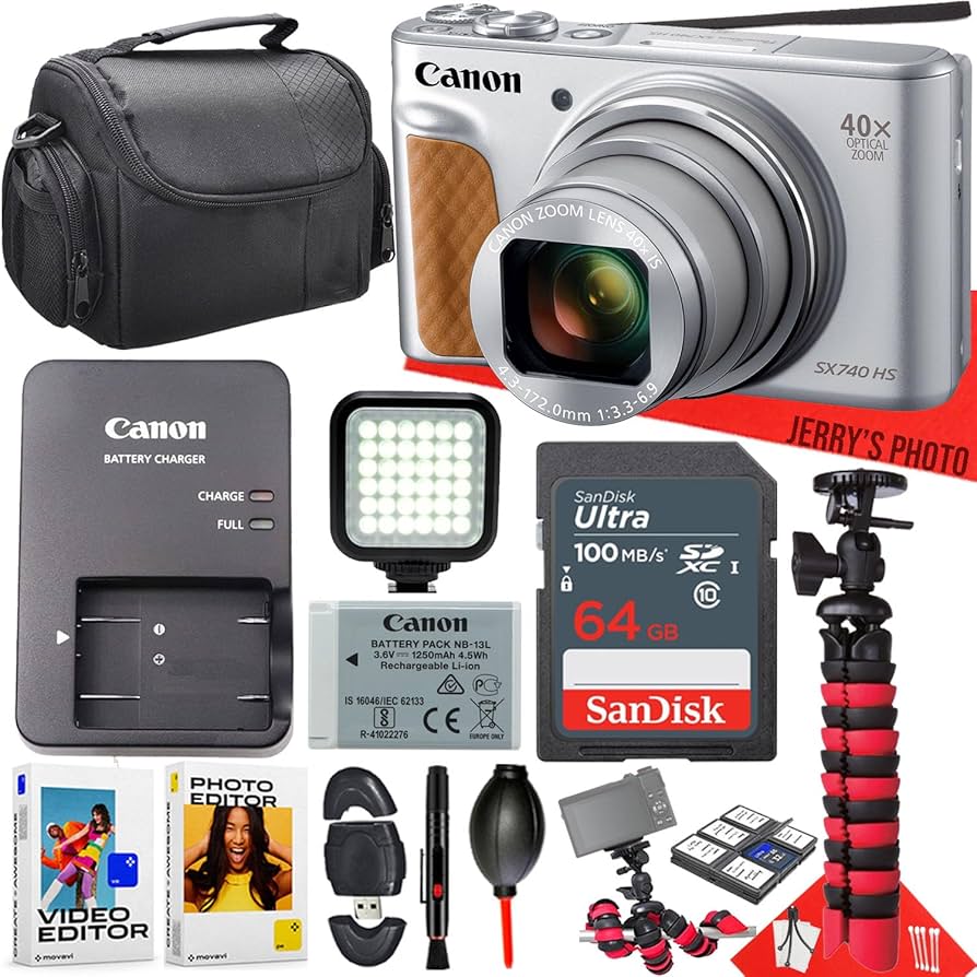 Amazon.com : Canon PowerShot SX740 HS Digital Camera (Silver) +