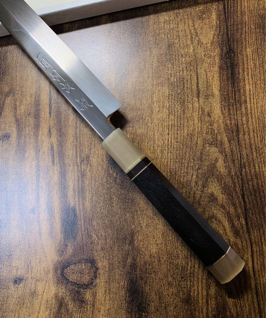 Amazon.co.jp: 堺刃物 一則別選 刺身 柳刃 本焼 VG10鋼 包丁 鏡面 尺