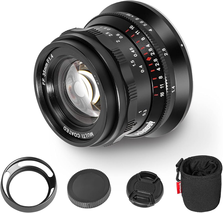 Amazon.com : PERGEAR 35mm F1.4 Full-Frame Manual Focus Lens