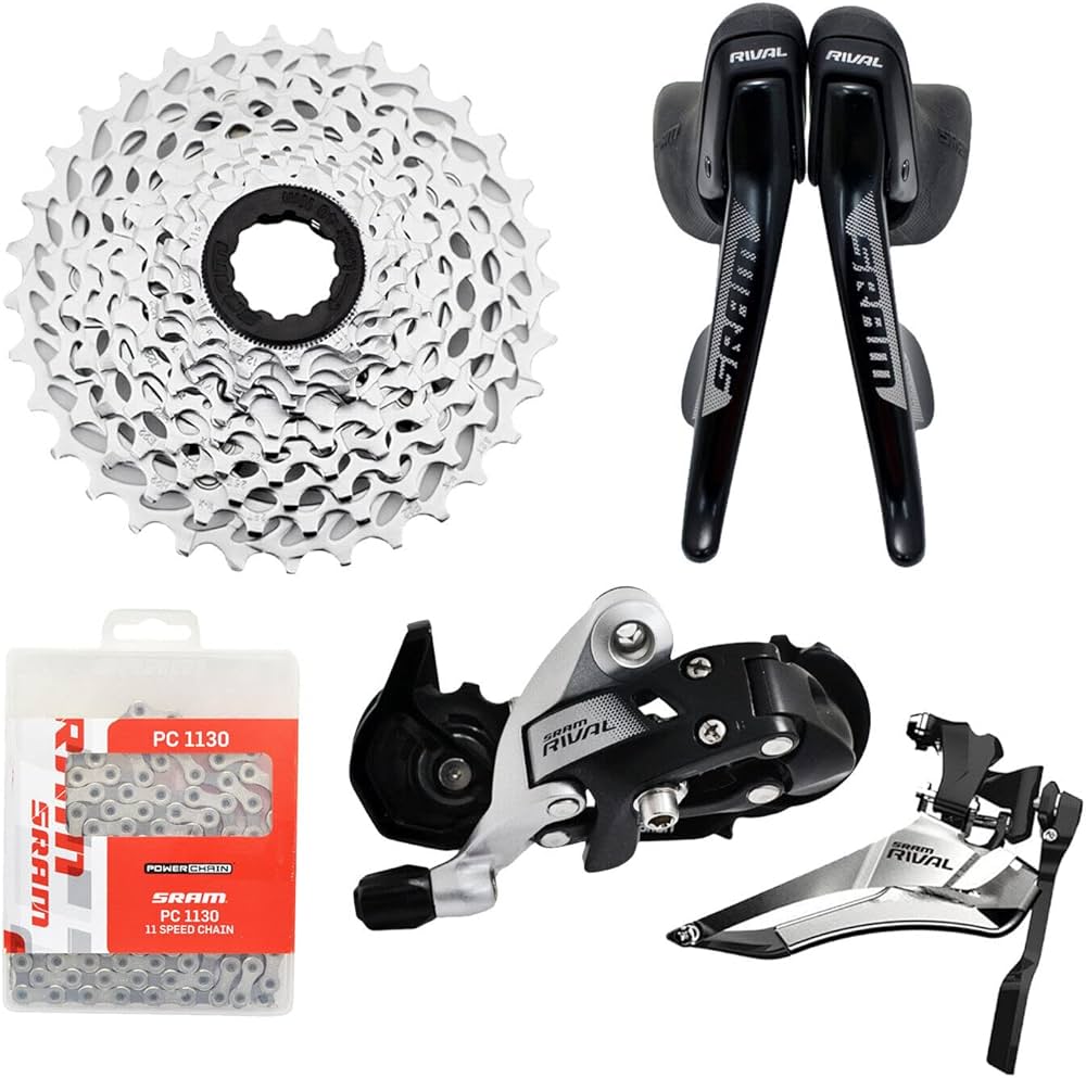 Amazon.co.jp: SRAM Rival 22 2x11 Speed Road Gravel Groupset Kit 6