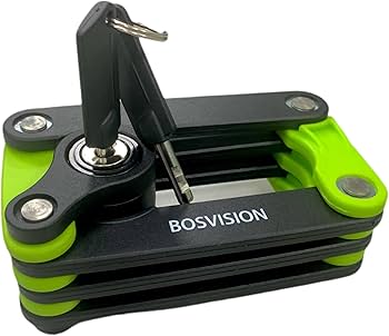 Amazon | [Bosvision] 折りたたみ自転車ロック – 高耐久盗難防止自転車