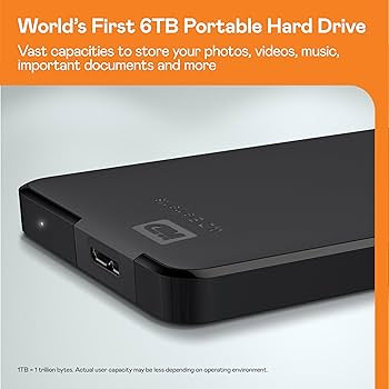 Amazon.com: WD 6TB Elements Portable External Hard Drive for