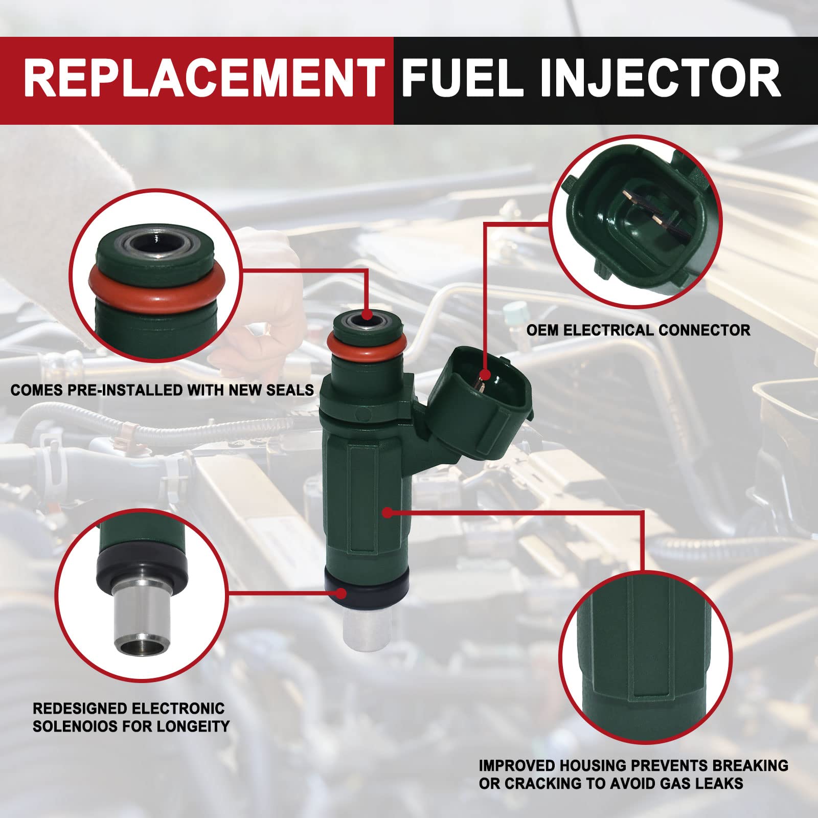 Fuel Injector Nozzle EAT287 49033-0011 Compatible With Kawasaki