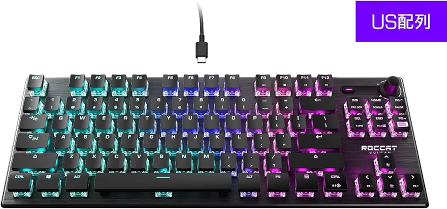 Amazon.co.jp: ROCCAT VULCAN TKL USB-C ゲーミングキーボード 英語
