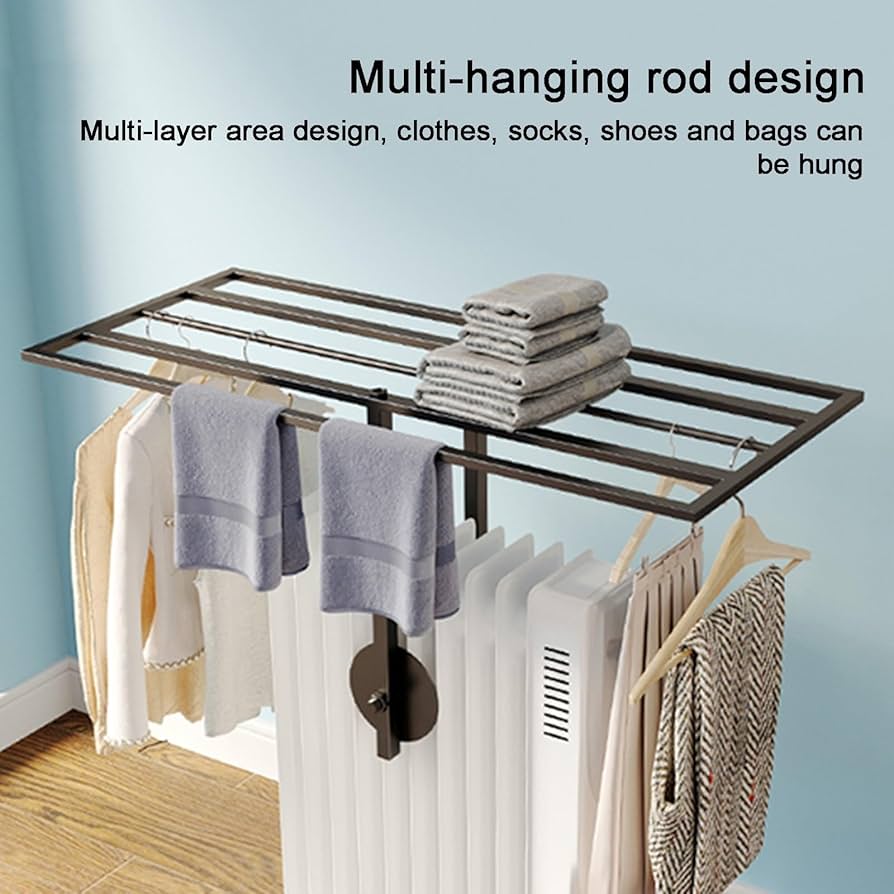 Amazon.co.jp : オイルヒーター用物干しラック 鉄製オイル ヒーター