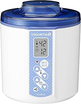 Amazon | TANICA ヨーグルティアS ガラス容器セット (ブルー) 温度調節