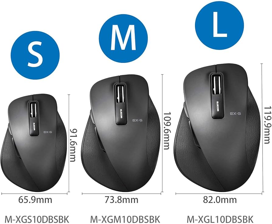 Amazon.co.jp: エレコム ワイヤレスマウス 静音 握りの極み Mサイズ 5