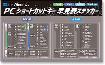 Amazon.co.jp: Windows用PCショートカットキー 早見表ステッカー 90