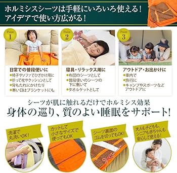 Amazon.co.jp: プラスケア正規品 ホルミシスシーツ 2枚 オレンジ