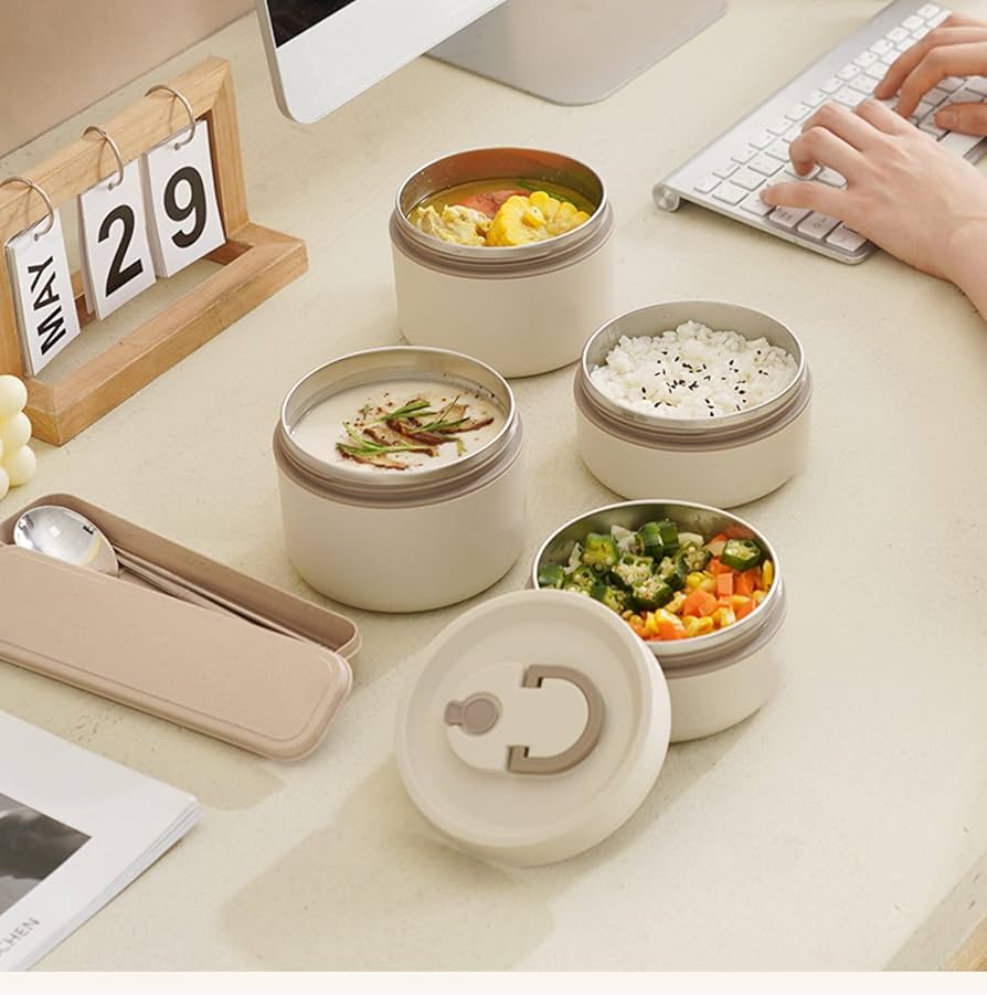 Amazon｜ポータブルお弁当箱 スープジャー 真空断熱スープランチセット