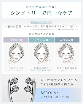Amazon.co.jp: NIPLUX BEROLA 左右対称 リフトケア 美顔ローラー EMS