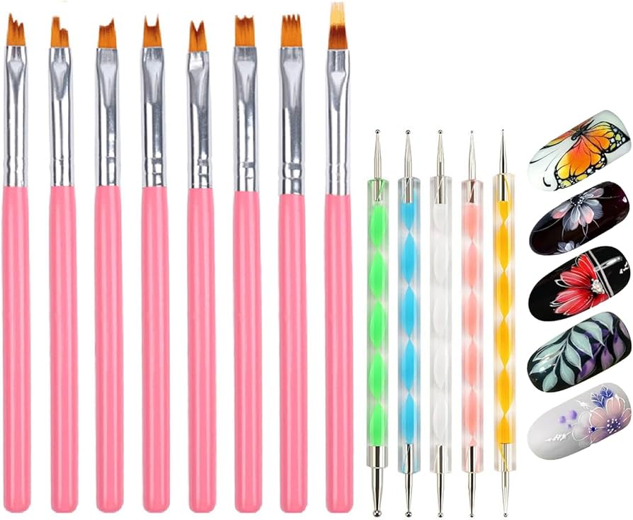 Amazon | ネイルブラシ 13本セット ジェルネイル筆 ネイルアート筆