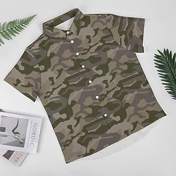 Amazon.co.jp: シャツ メンズ 迷彩柄 カモフラージュ 半袖 開襟シャツ