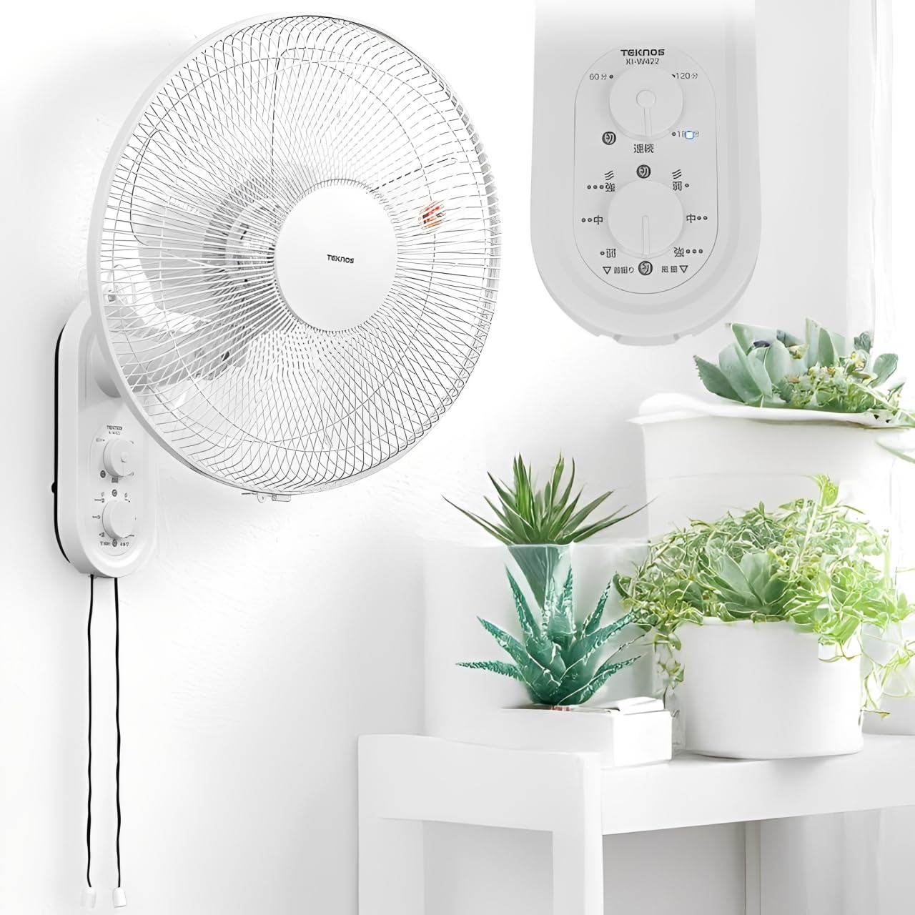 Amazon | life_mart 壁掛け扇風機 引き紐 【 大きめ 広範囲に送風 羽根