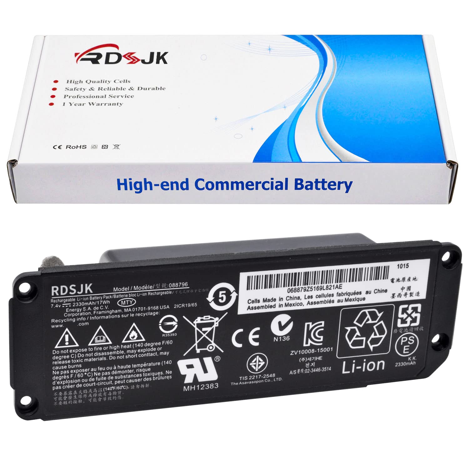 Amazon.com: RDSJK 088796 088789 088772 Battery Replacement for