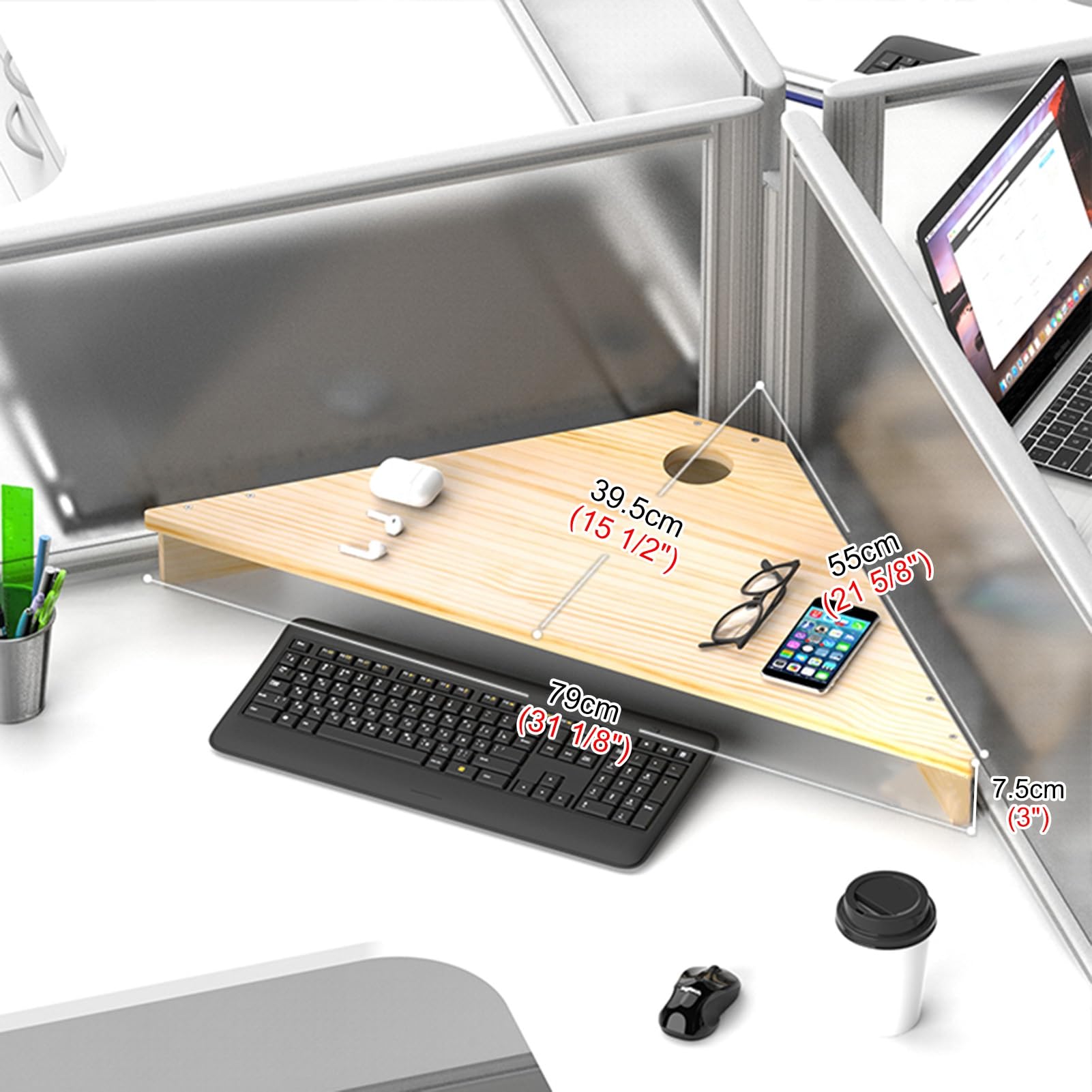 Amazon.co.jp: モニタースタンド 大きな三角棚 コンピューター用、省