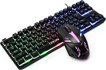 Amazon | CHONCHOW ゲーミングキーボードマウスセット 日本語配列 光る