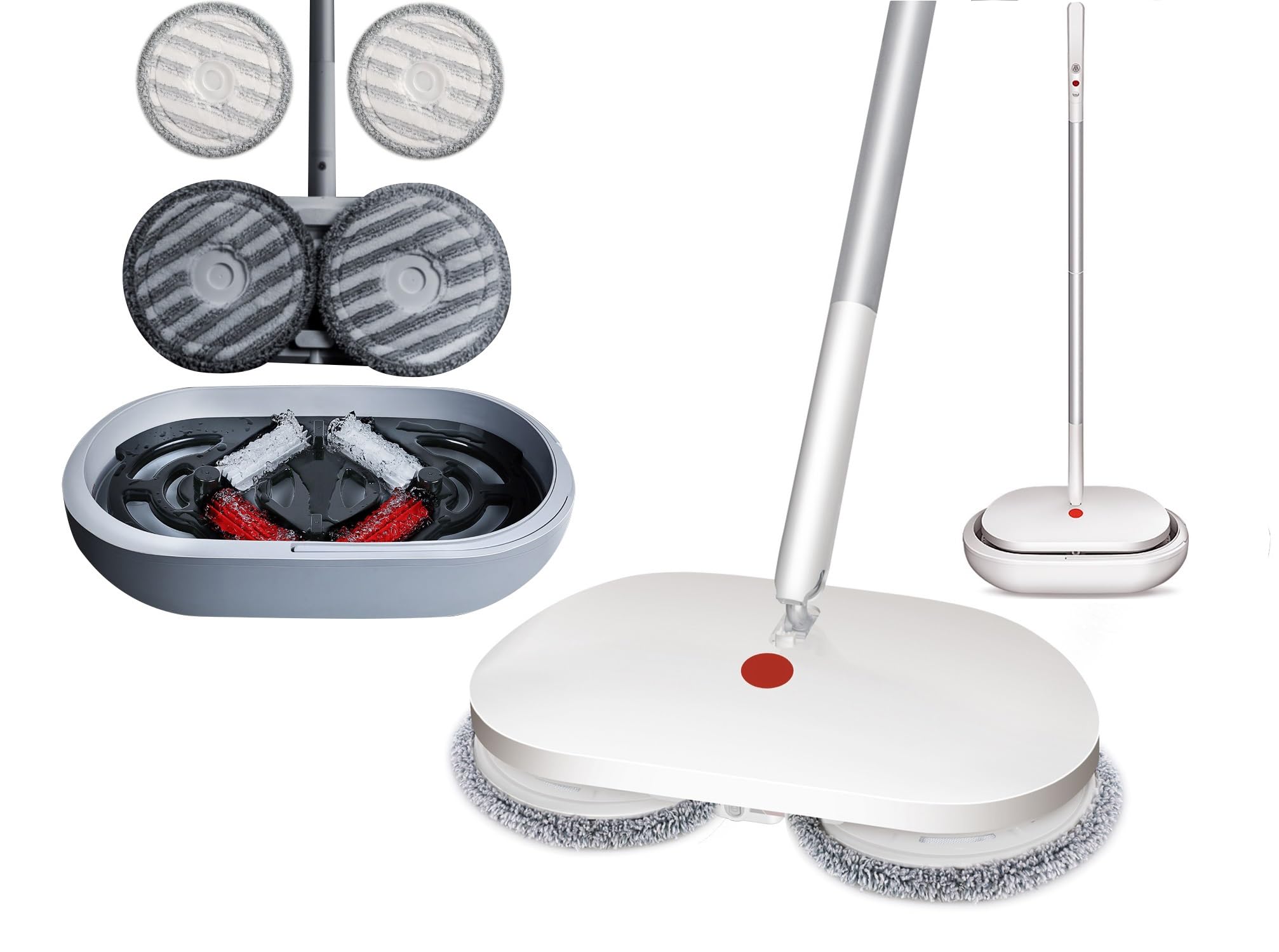 Amazon｜Cleanhome 電動モップ 自動洗浄機能 コードレス 回転モップ