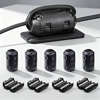 Amazon.co.jp: BRIIKPP フェライトコア 内径Φ9mm ブラック 高周波