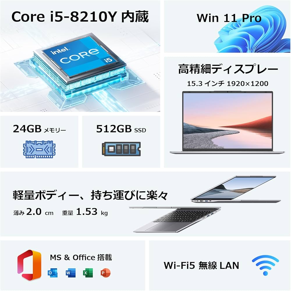 Amazon.co.jp: HYPERSTRIX ノートパソコン Core i5-8210Y 最大3.6GHz