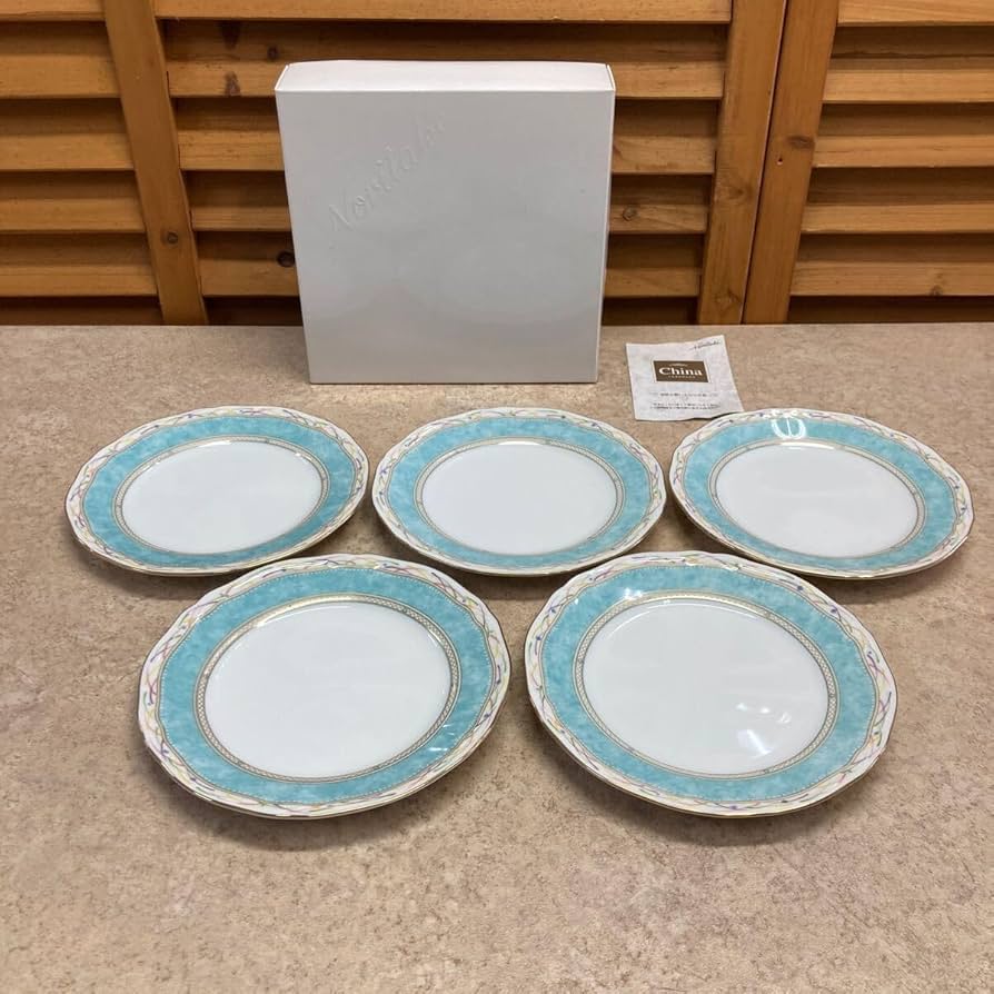 Amazon.co.jp: Noritake ノリタケ華麗句 ハナレイク 18cm ケーキ皿 5枚