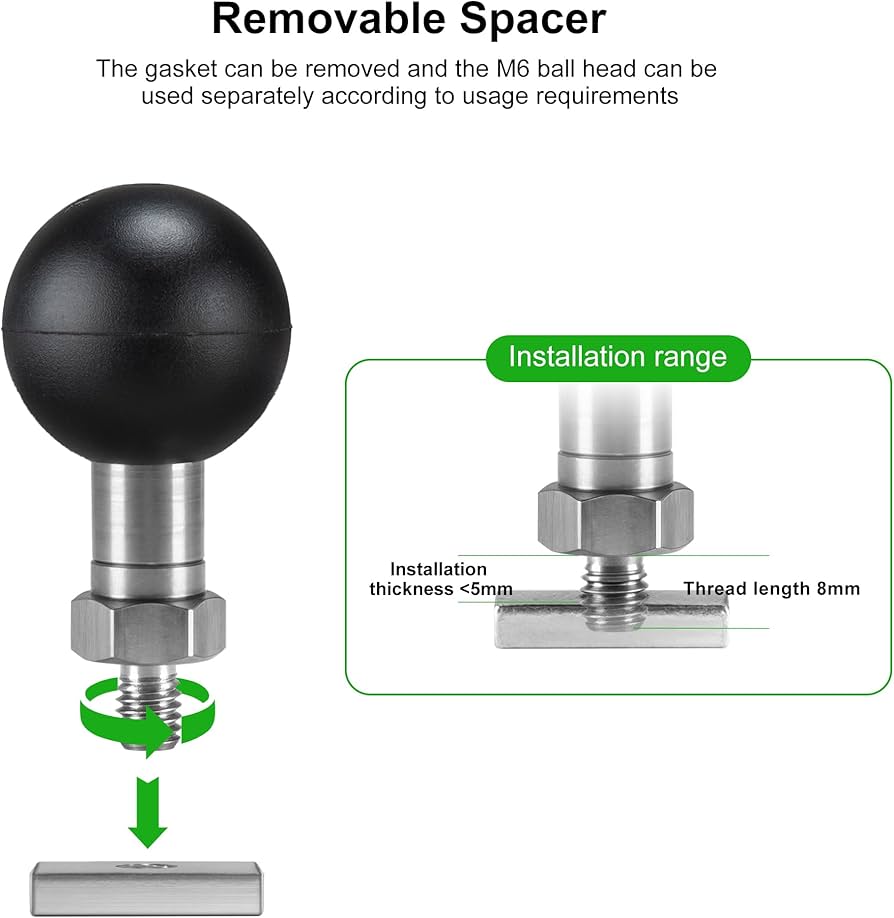 Amazon.co.jp: FANAUE 1インチ ボールマウント トラックボールベース T