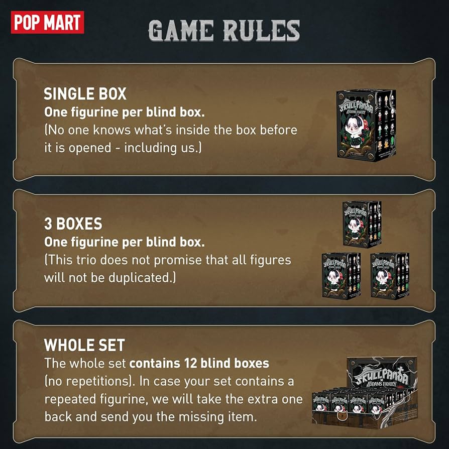 Amazon.co.jp: POP MART SKULLPANDA x The Addams Family シリーズ 3個