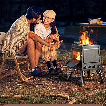 Amazon | 薪ストーブ折り畳み屋外焚き火台 ポータブルキャンプ薪