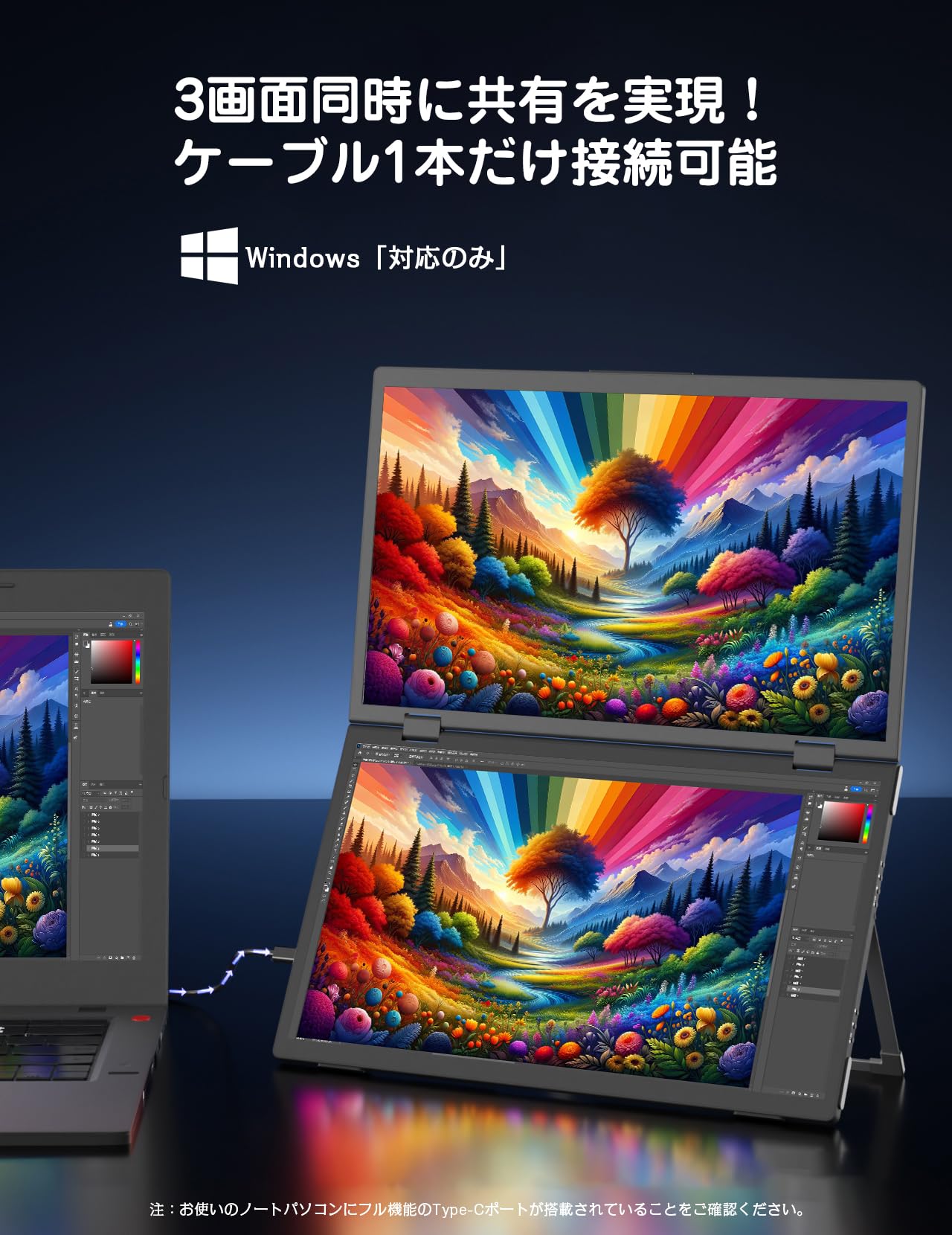 Amazon.co.jp: MAGICRAVEN デュアル モバイルモニター 15.6インチ 2