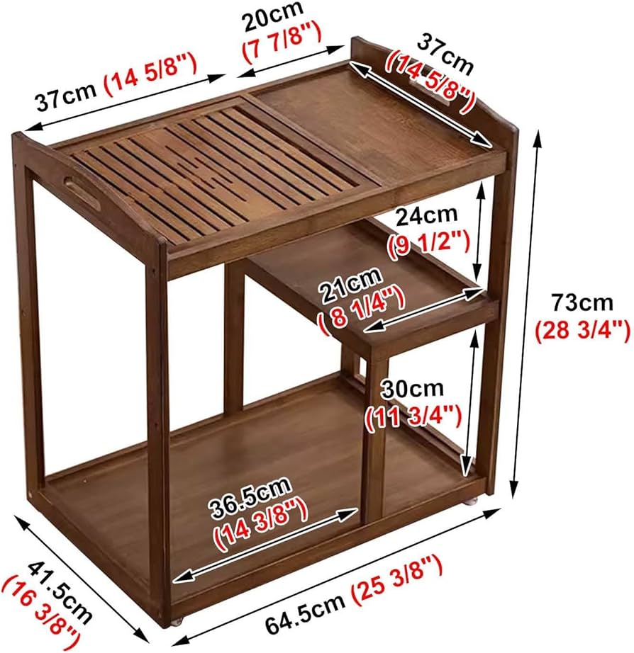 Amazon｜サービスワゴン ビンテージ ティーカート トロリー キャスター