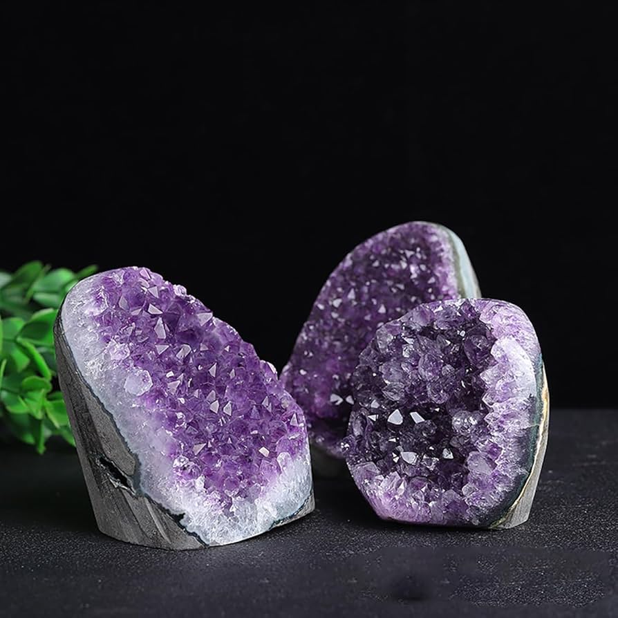 071839 ラスト❗️天然アメジスト原石亀さんの置き物