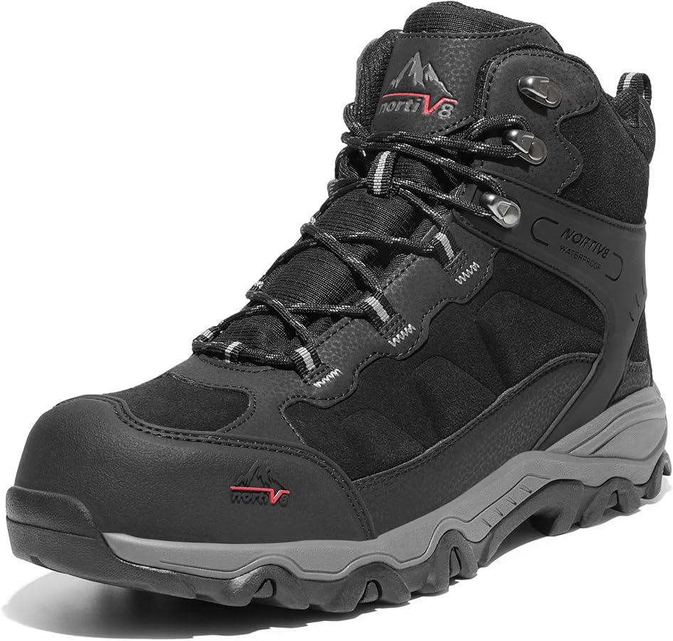 Amazon.com | NORTIV 8 Waterproof Steel Toe Boots for Men Slip