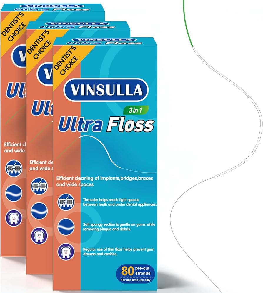 Amazon.com : VINSULLA Dental Floss for Braces, Floss Threaders for