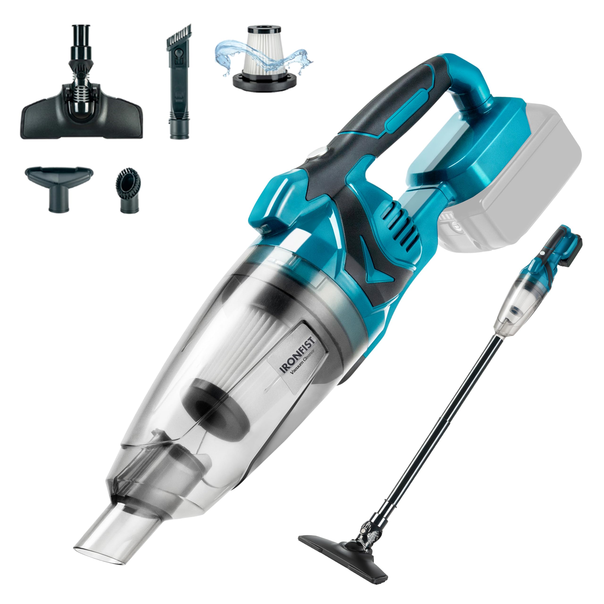 Amazon | IRONFISTコードレス掃除機、10000pa吸引力、5種類掃除モード