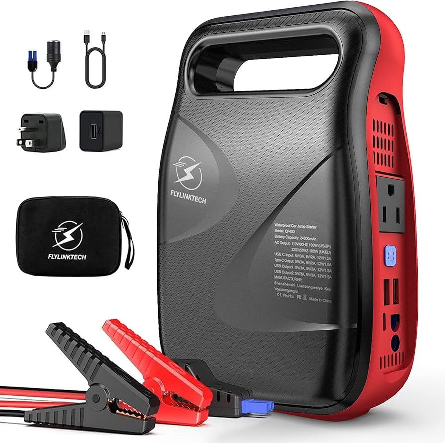 Amazon | Flylinktech ジャンプスターター 12V車用エンジンスターター