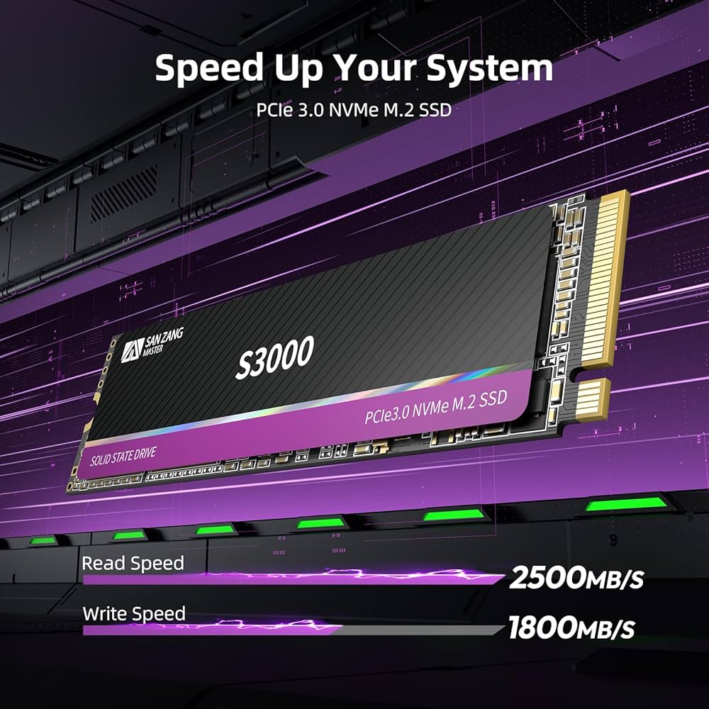 Amazon | SAN ZANG MASTER M.2 SSD PCIe Gen3.0 ×4 M.2 Type 2280 NVMe
