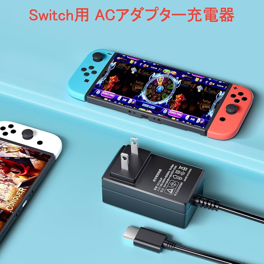Amazon.co.jp: Punasi Switch用の急速充電器 ACアダプター PSE認証 TV