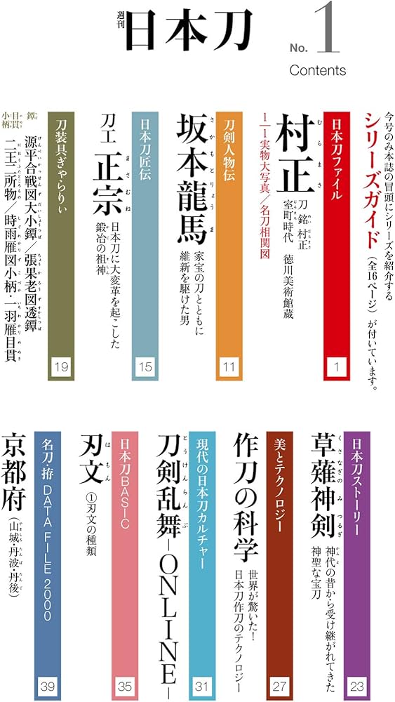 日本刀 創刊号 [分冊百科] (無料B付) |本 | 通販 | Amazon