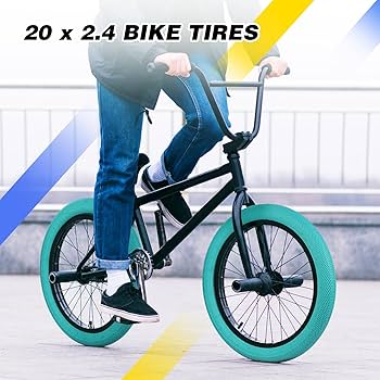 Amazon | BALINGE 20 x 2.4インチ 自転車タイヤ ブルー BMX タイヤ 20