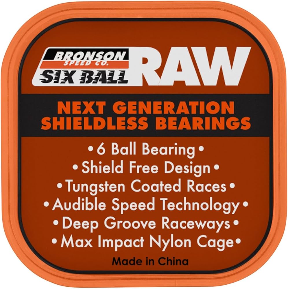 Amazon.co.jp: 6-Ball Raw Bronson スケートボードベアリング
