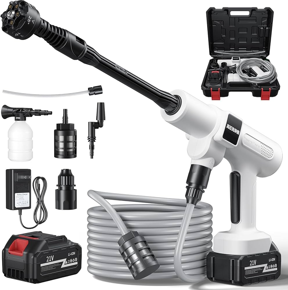 Amazon | 【2026新登場強化版】高圧洗浄機 コードレス 充電式