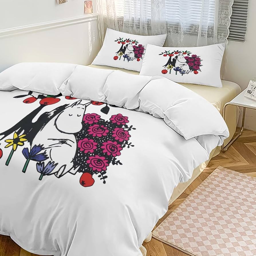 Amazon｜ムーミン 寝具3点セット 布団カバー シングル 寝具カバー