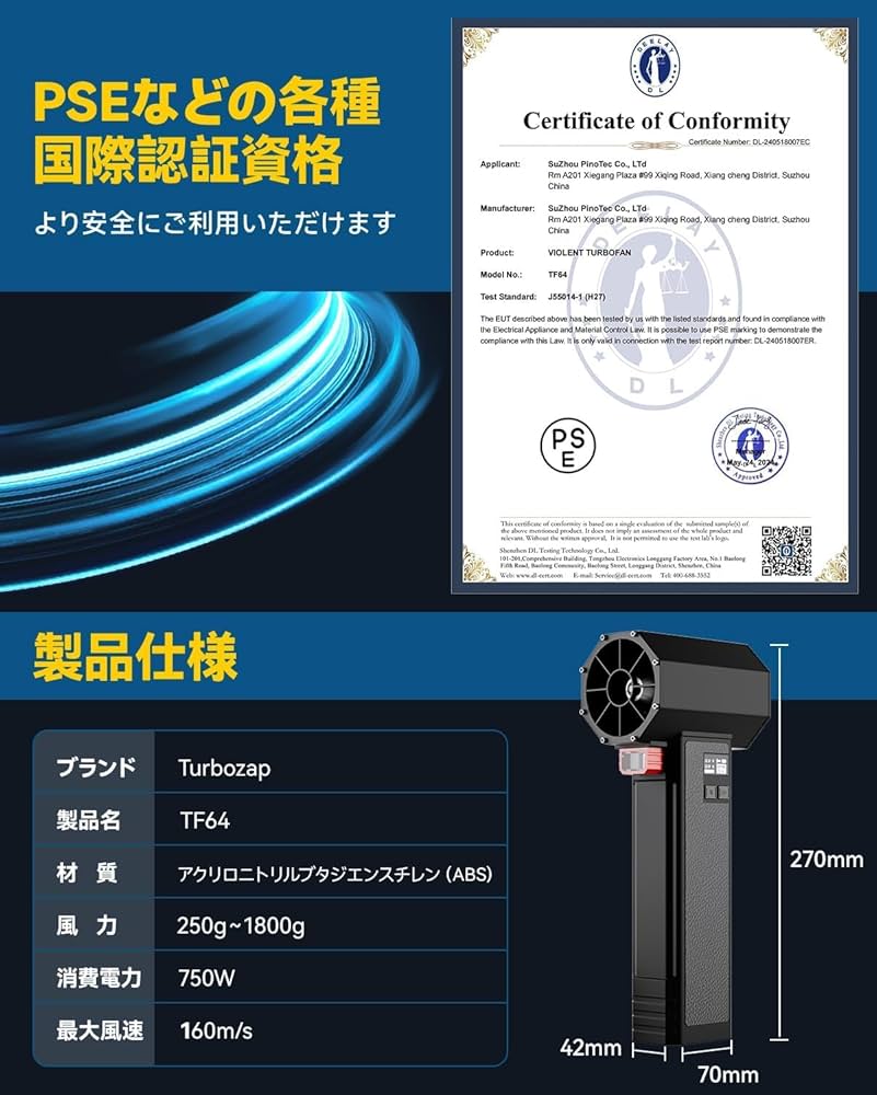 Amazon.co.jp: Turbozap 洗車 ブロワー【1800g超強推力・160m/s圧倒的