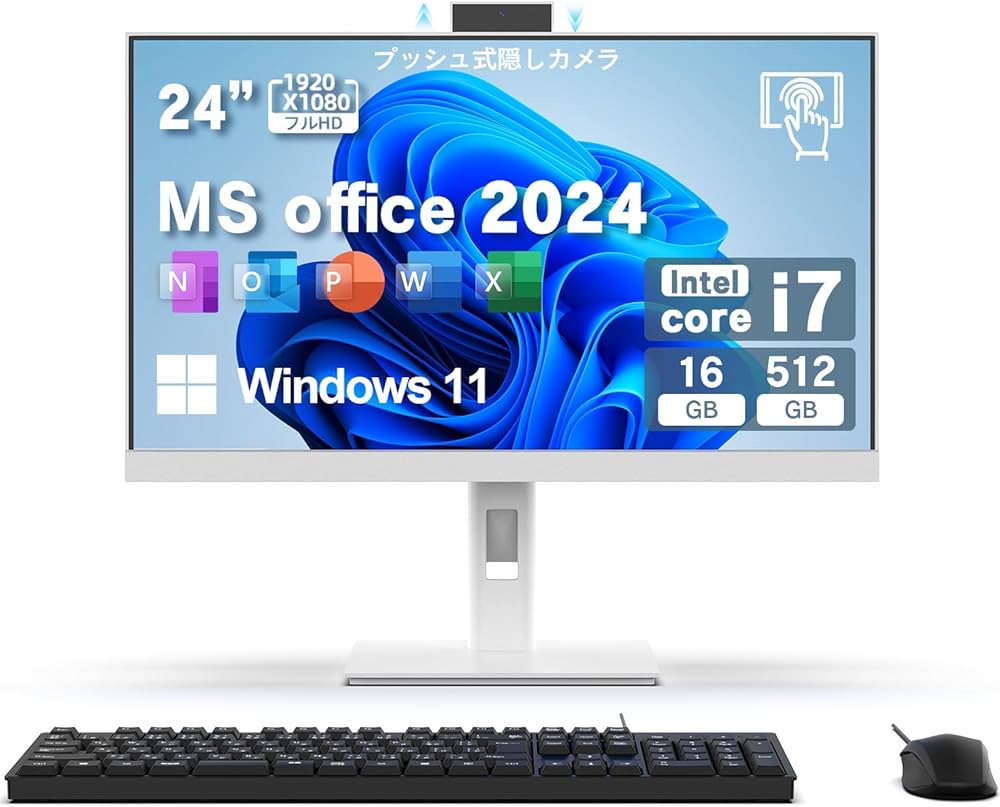 Amazon.co.jp: VETESA デスクトップパソコン タッチパネル 24型フルHD