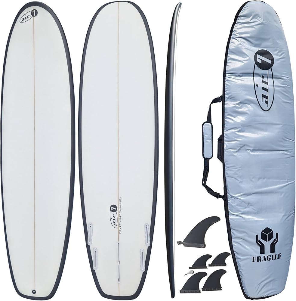 Amazon | ロングボード Surfboard ケース付き 取り外し可能 フィン 5枚