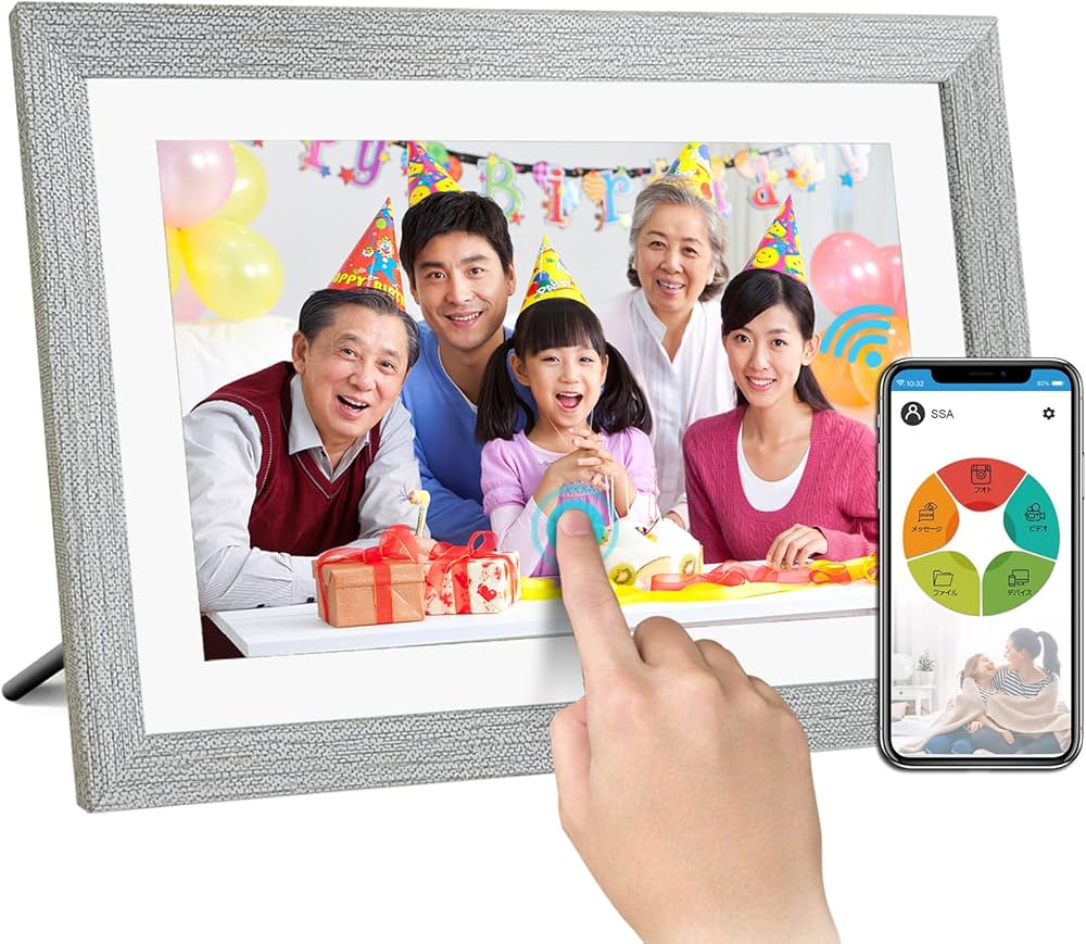 Amazon | YENOCK デジタルフォトフレーム 10.1インチ 多機能WiFi