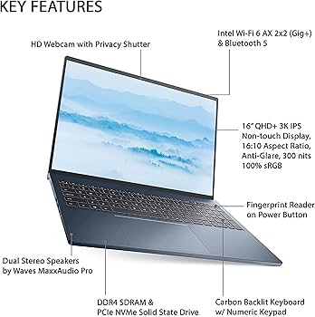 Amazon.com: Dell 2022 Inspiron 16 Plus 7610 Laptop, 16'' QHD+ 3K