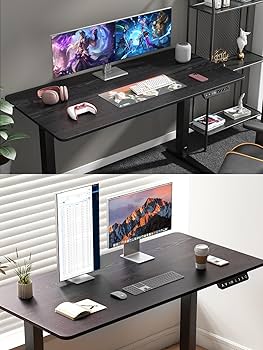 Amazon | LSTLIFE 電動 昇降デスク 昇降式デスク 一枚板 (段差無し