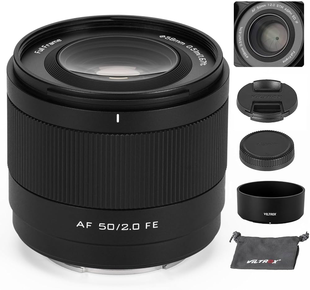Amazon.co.jp: VILTROX 50mm F2.0 FEマウントソニーE用AF 50mm F2
